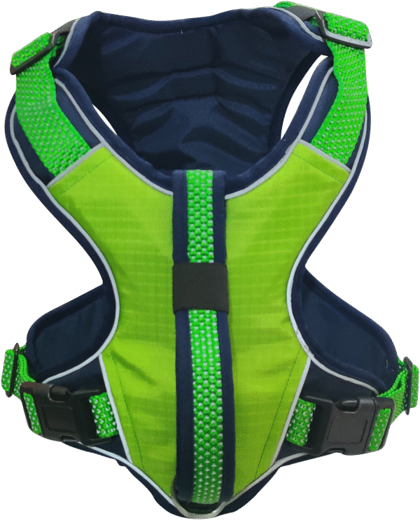 No Pull Dog Harness with front Clip - Neon Green - Image 2