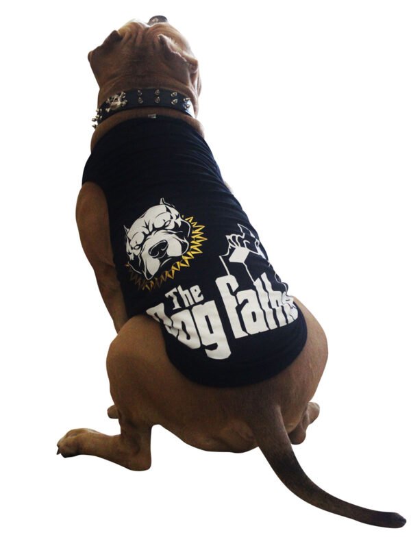 The Dogfather Black Sleeveless Muscle  T Shirt - Image 2