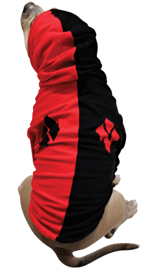 Hoodie Xtra Small to Xtra Large, Hipster Hoodie, Red and Black - Image 2