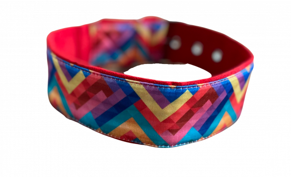 Rainbow Mosaic Dog Collar