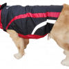 Doxters Sleeveless Dog raincoat Black and Red