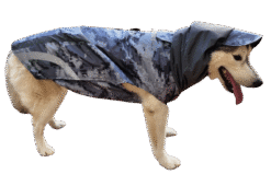 Doxters Black Digital Camo Zoomster Dog Raincoat