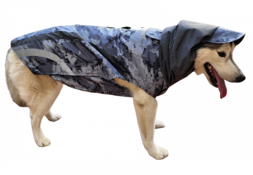 Doxters Black Digital Camo Zoomster Dog Raincoat