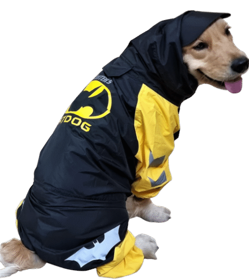 Doxters WAG Full-Coverage Dog Raincoat – BatDog (Yellow/Black) (Sizes 14–40) - Image 3
