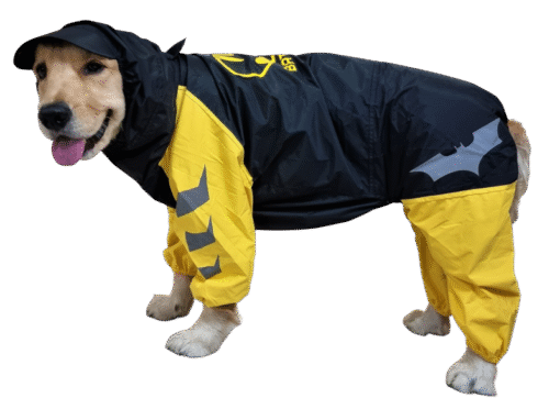 Doxters WAG Full-Coverage Dog Raincoat – BatDog (Yellow/Black) (Sizes 14–40) - Image 2